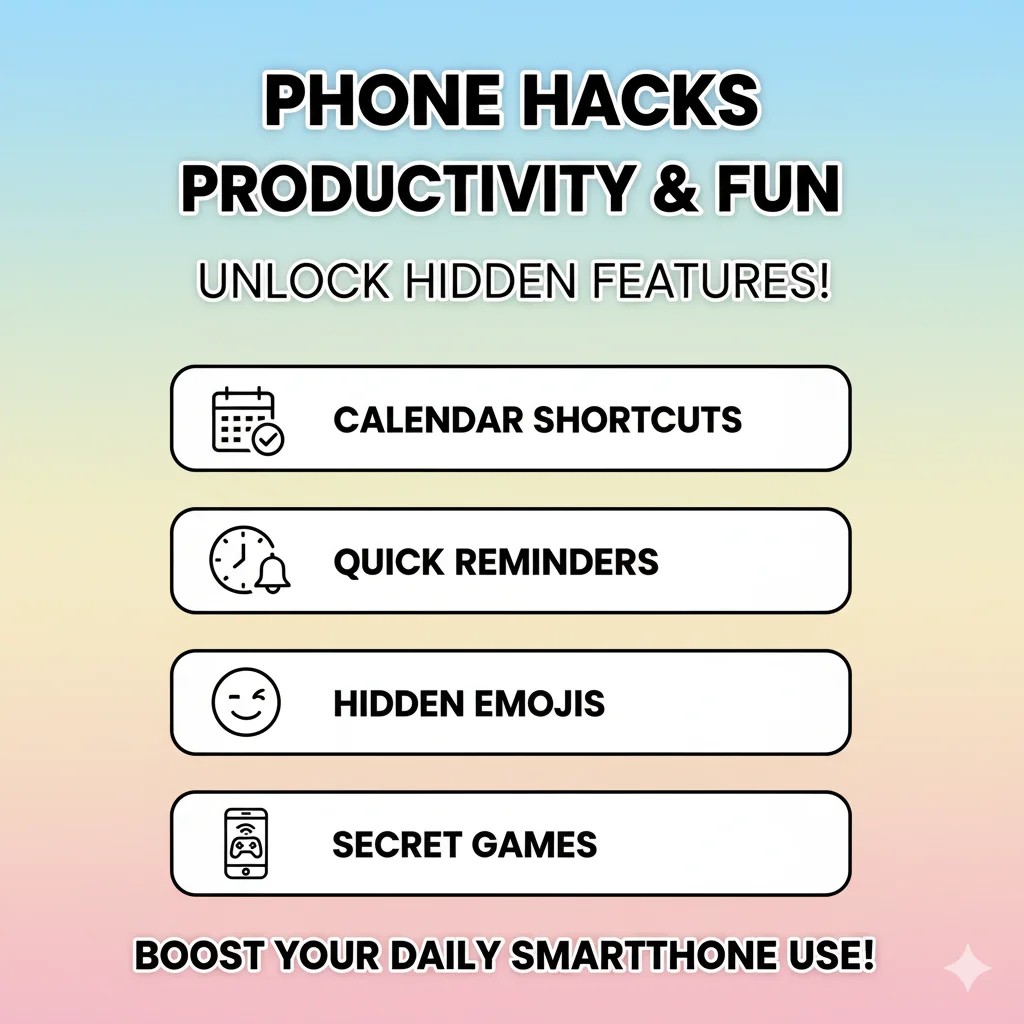 13 Smart Phone Hacks Everyone Should Know 6 calendar shortcuts