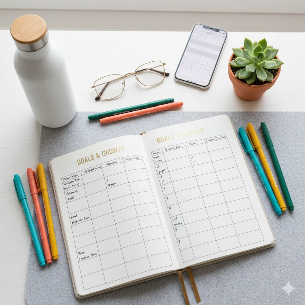 16 Life-Changing Daily Hacks for Women 4 habit tracker notebook
