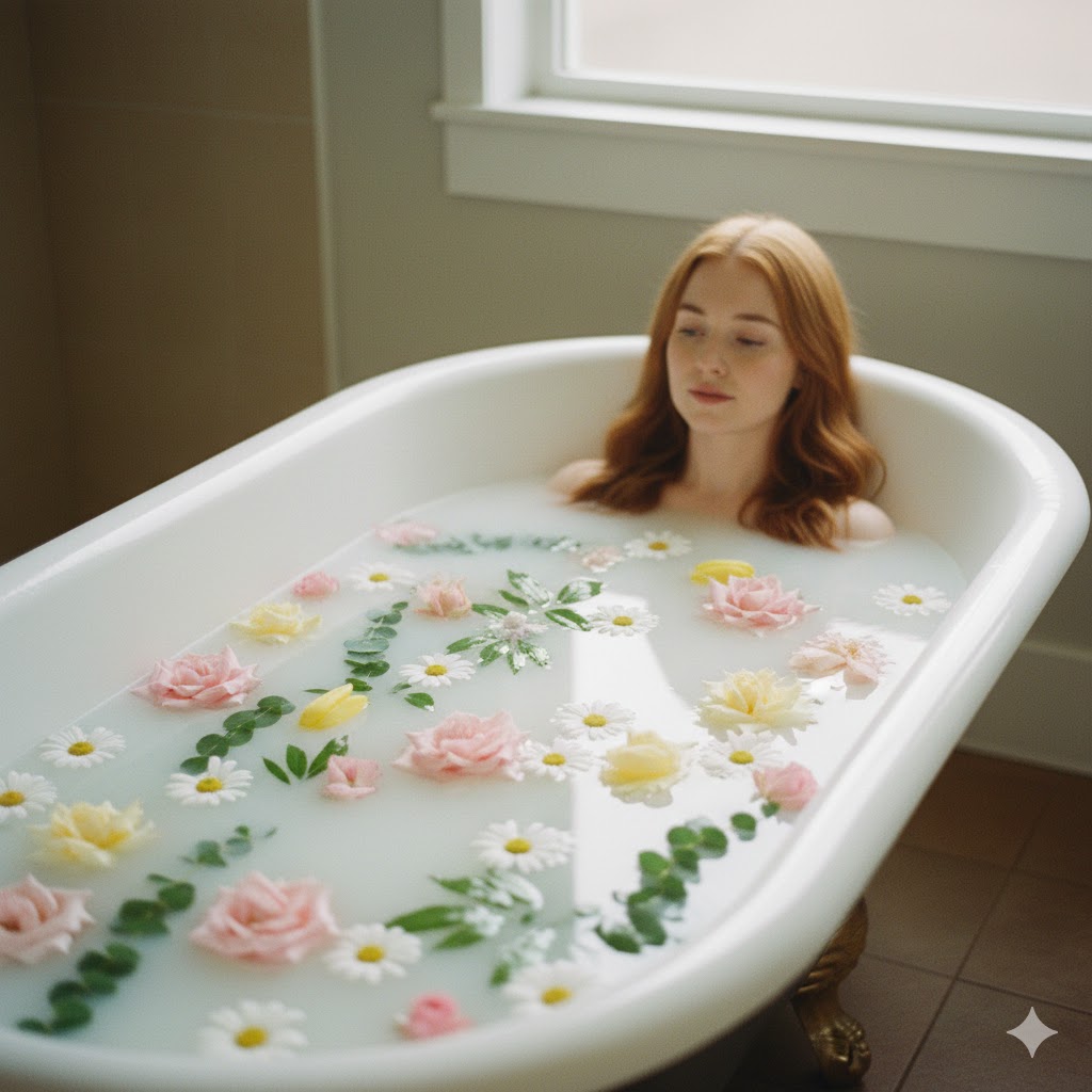21 Creative At-Home Photoshoot Ideas for Aesthetic Indoor Photography (With Easy Setup Tips) 11 Bath Tub Creative Shot