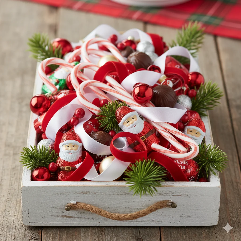10 Stunning Christmas Centerpiece Tray Ideas for a Festive Table 8 Candy Cane Centerpiece