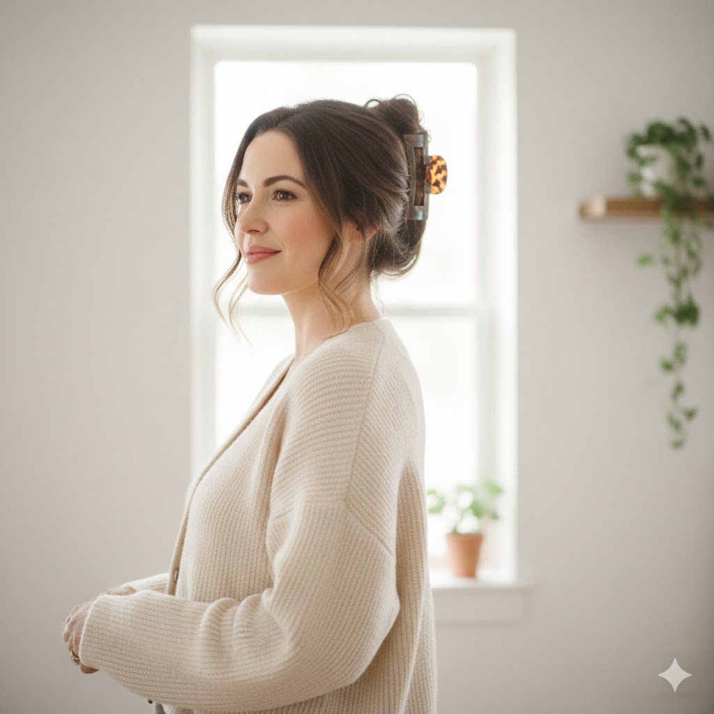 21 Creative At-Home Photoshoot Ideas for Aesthetic Indoor Photography (With Easy Setup Tips) 15 Claw Clip Hair Aesthetic