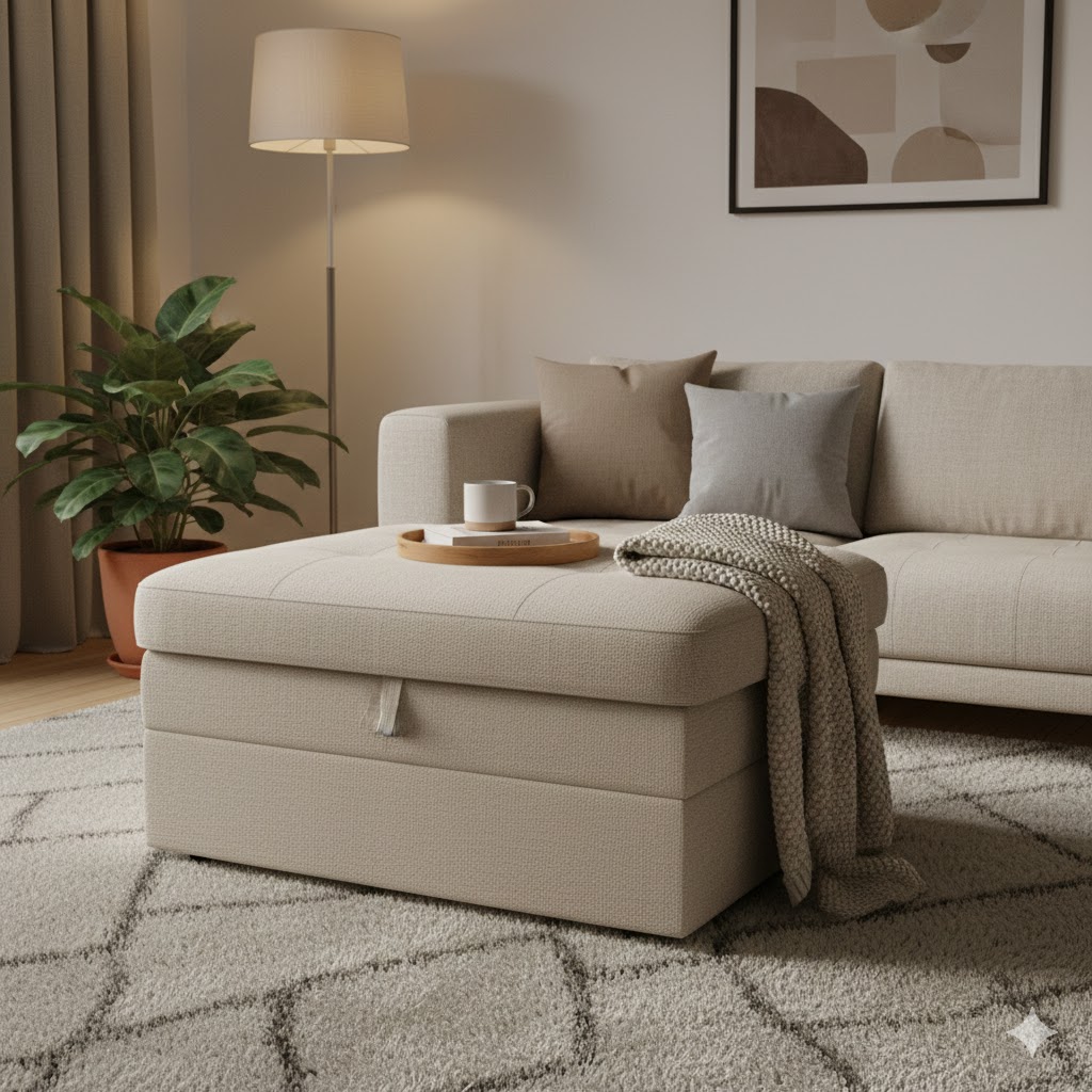 Collapsible storage ottoman