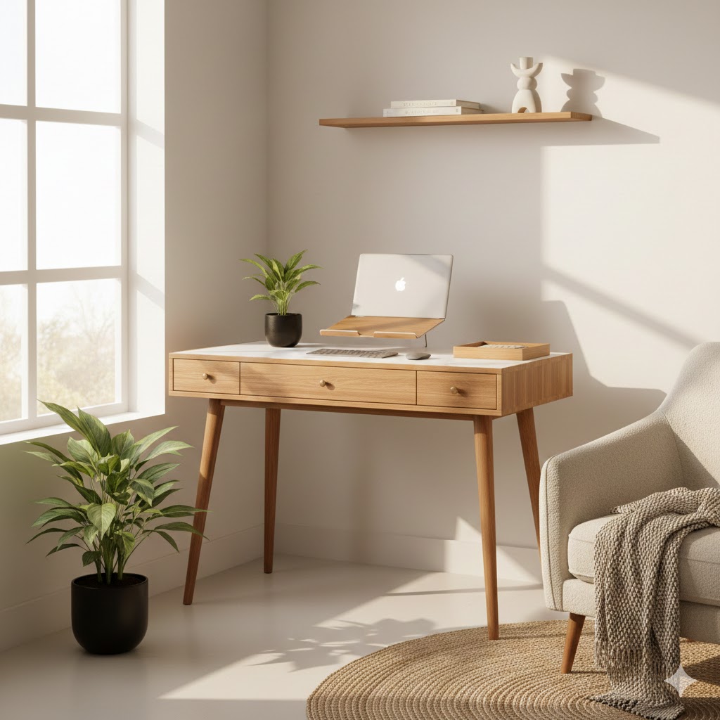 11 Aesthetic Desk Organization Ideas | Stylish & Organized Workspaces 3 Desk With Greenery