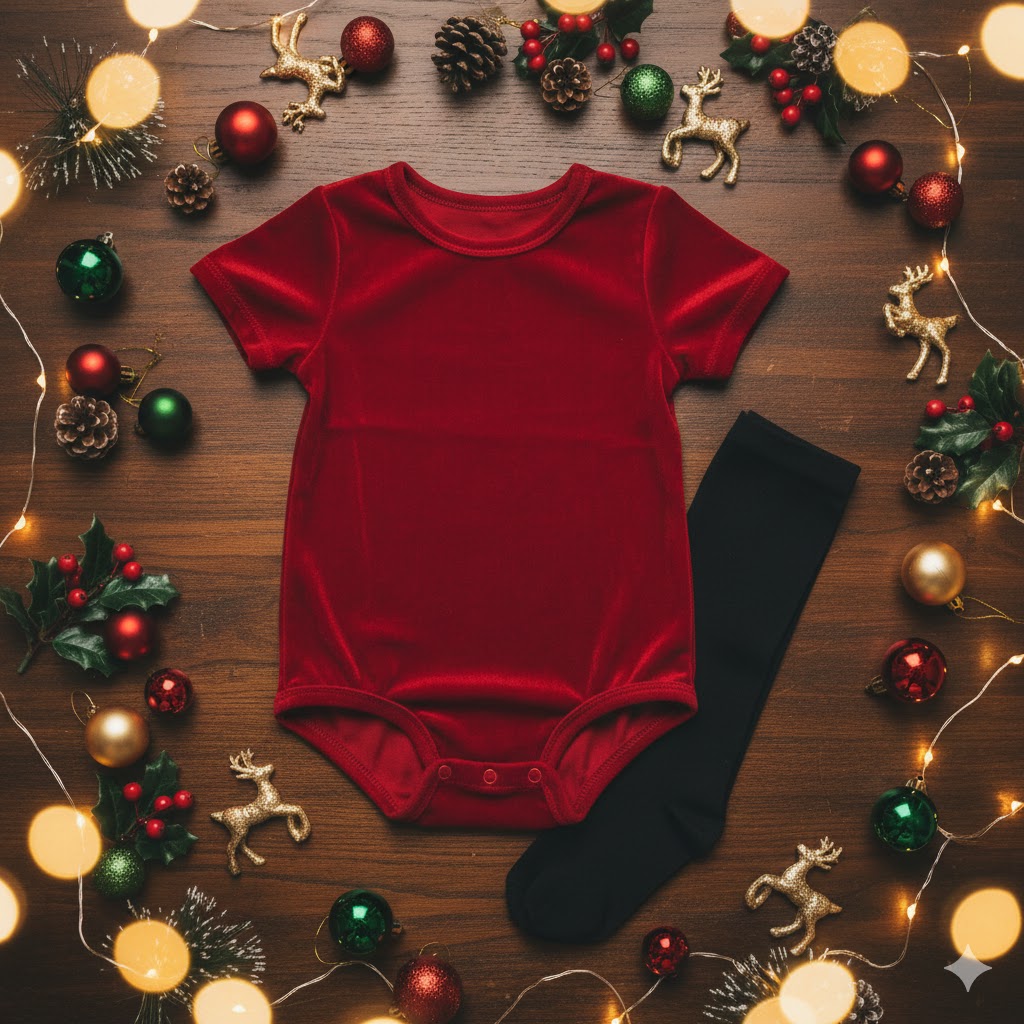 Festive Romper with Tights