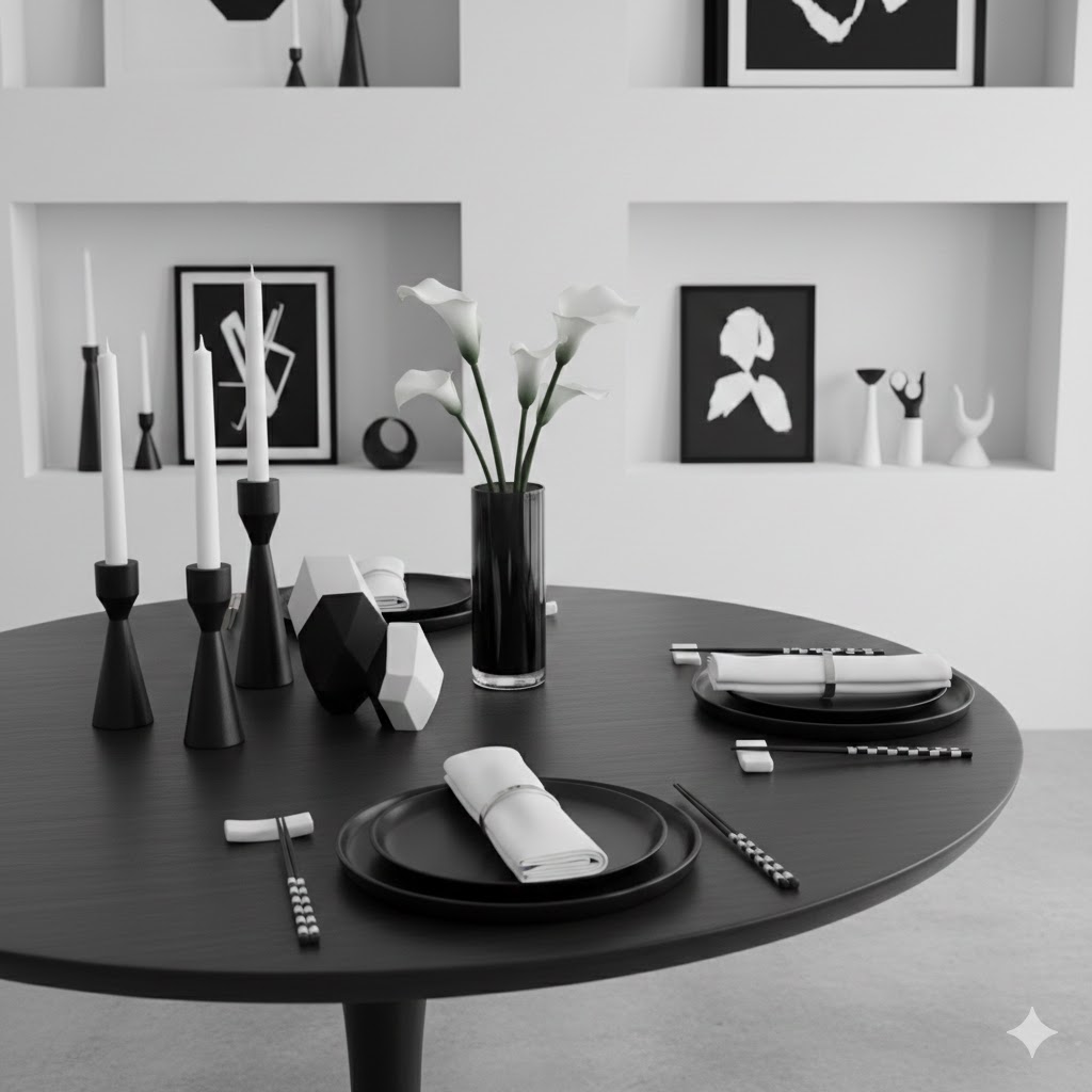 17 Table Setting Ideas to Elevate Any Occasion 5 Modern Black White Chic
