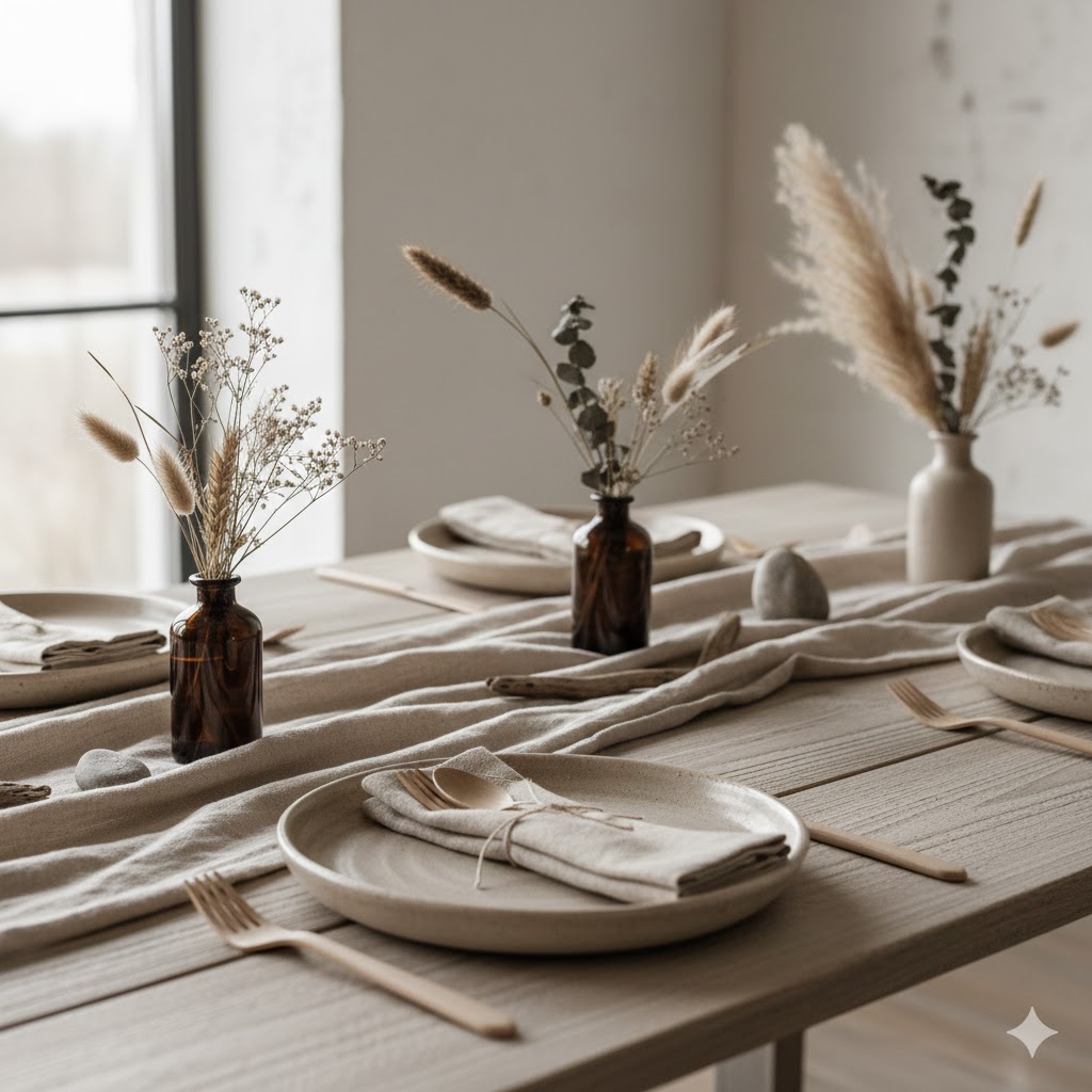 17 Table Setting Ideas to Elevate Any Occasion 15 Neutral Stone Beige Table