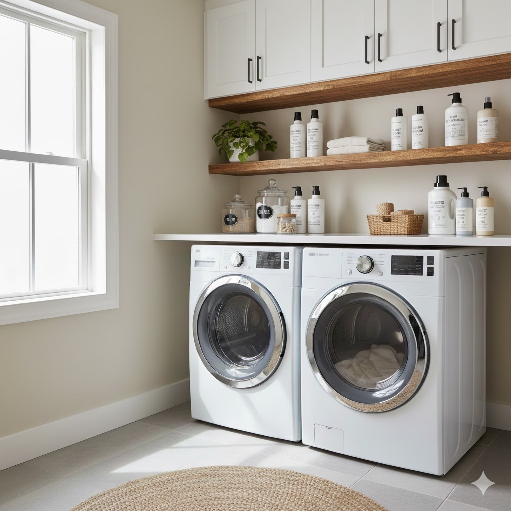 7 Laundry Room Shelf Ideas to Maximize Space and Style 5 Over the Washer Cabinets with Shelves