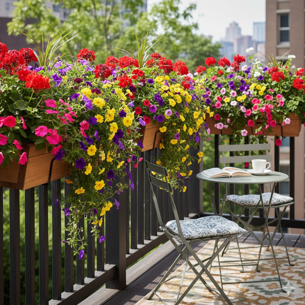 13 Stunning Deck Plant Ideas to Transform Your Outdoor Space in 2026 3 Railing Mounted Deck Planters
