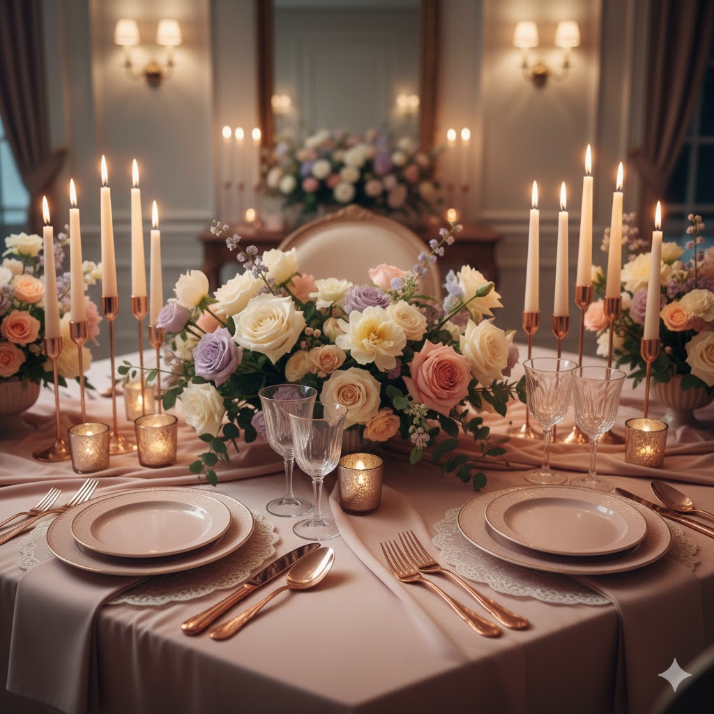 17 Table Setting Ideas to Elevate Any Occasion 8 Romantic Pink Rose Gold Theme