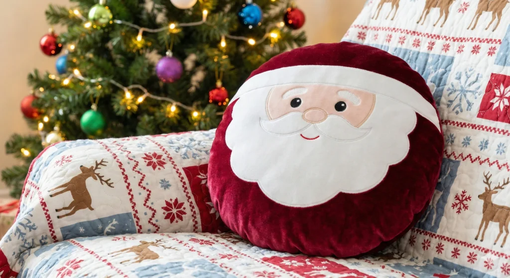 13 Christmas Pillows to Transform Your Holiday Decor in 2026 6 Santa Claus Plush Pillow