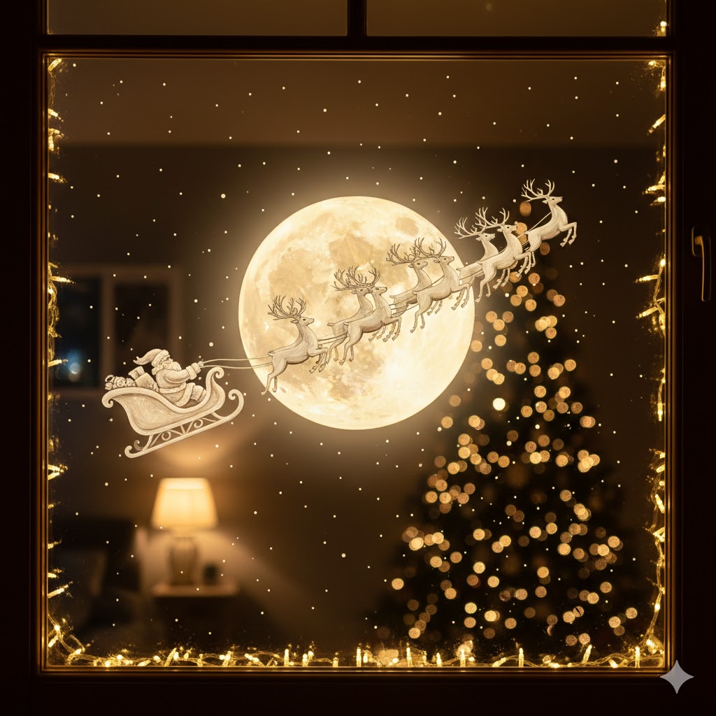 11 Christmas Window Painting & Decorating Ideas (Festive, Easy & Trending) 2 Santa Reindeer