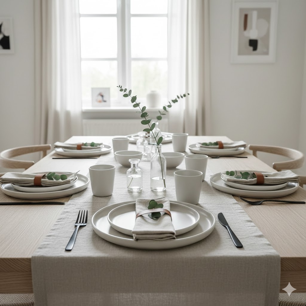 17 Table Setting Ideas to Elevate Any Occasion 4 Scandinavian Minimalist Setting