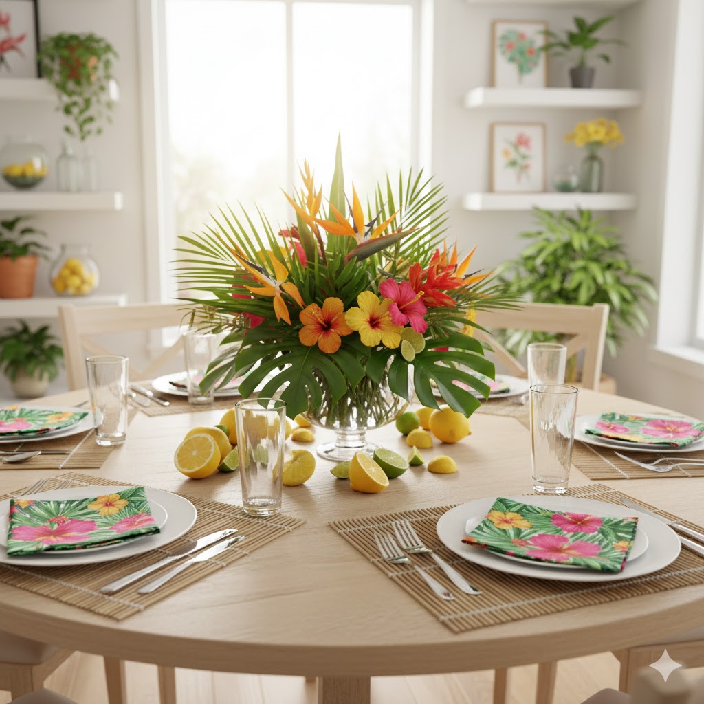 17 Table Setting Ideas to Elevate Any Occasion 17 Tropical Summer Table