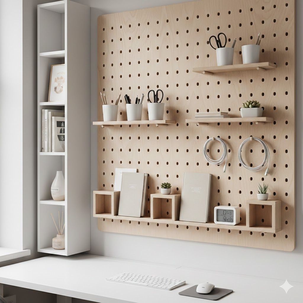 11 Aesthetic Desk Organization Ideas | Stylish & Organized Workspaces 1 Vertical Storage Aesthetic Workspace
