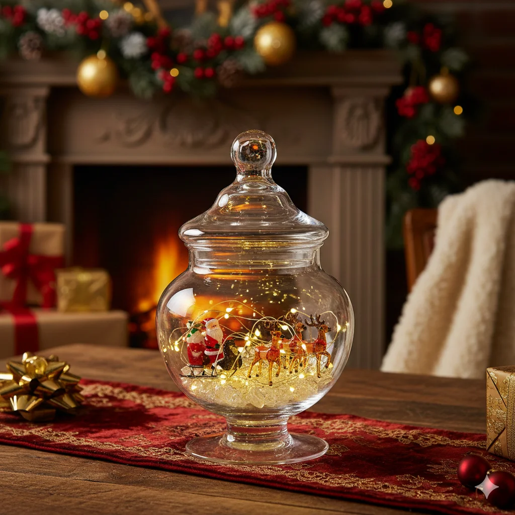 11 Budget-Friendly Christmas Apothecary Jars That Still Feel Luxurious 3 ta and reindeer
