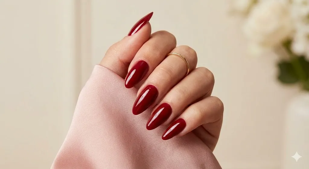 Classic Red Valentine Nails 1