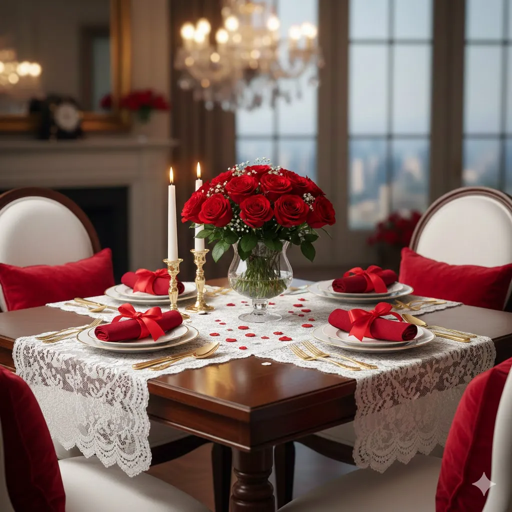 14 Valentine’s Day Table Setup Ideas for 2026 2 Classic Red White Theme