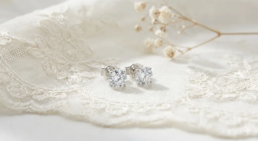 20 Jewellery Ideas to Wear on Valentine’s Day: Romantic, Trendy & Meaningful 9 Classic diamond stud earrings