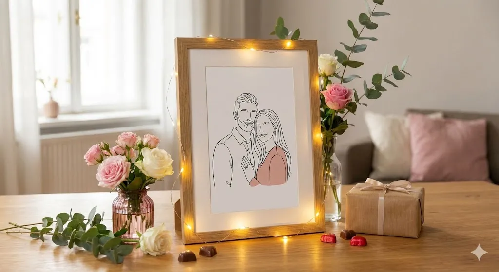 15 Valentine’s Day Gift Ideas for Your Boyfriend: Thoughtful, Romantic & Unique 10 Custom couple illustration framed