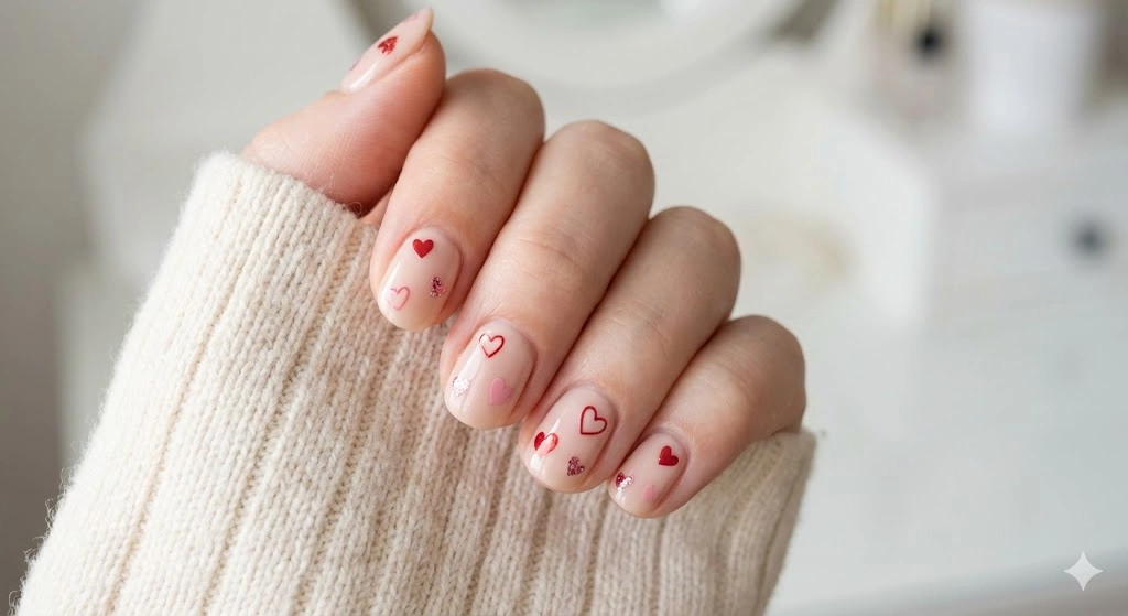 20 Nail Ideas for Valentine’s Day That Everyone Will Love 19 Cute Heart Nail Stickers