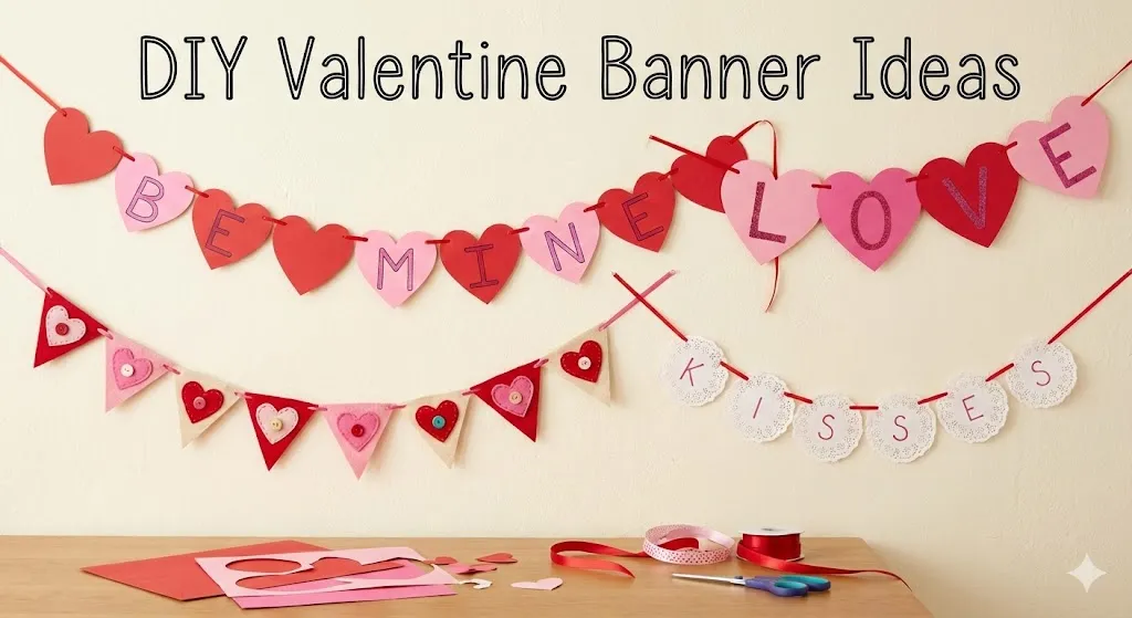 16 Creative Valentine’s Day Decoration Ideas to Make Your Celebration Unforgettable 5 DIY Valentine Banners