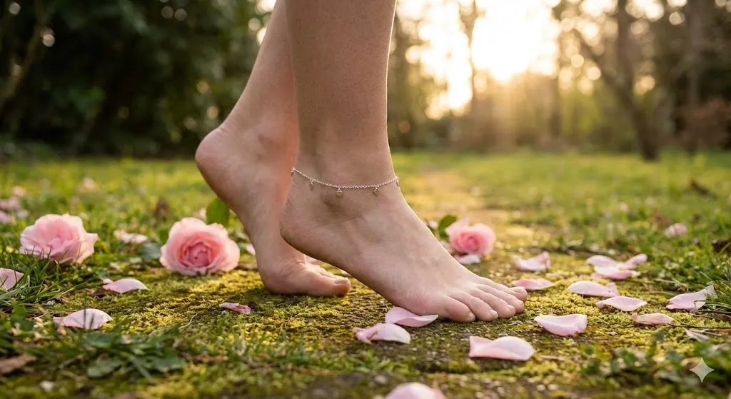 20 Jewellery Ideas to Wear on Valentine’s Day: Romantic, Trendy & Meaningful 17 Delicate anklet with small heart charms 1