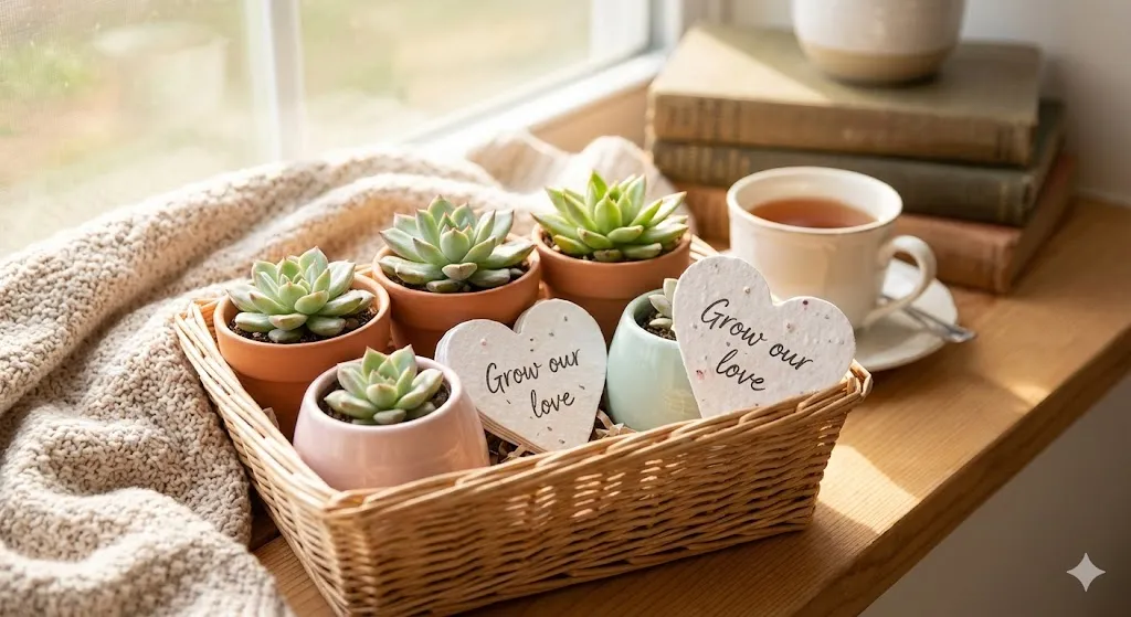 Eco-Friendly Valentine’s Ideas: Celebrate Love Sustainably 5 Eco friendly Valentine gift with potted succulents