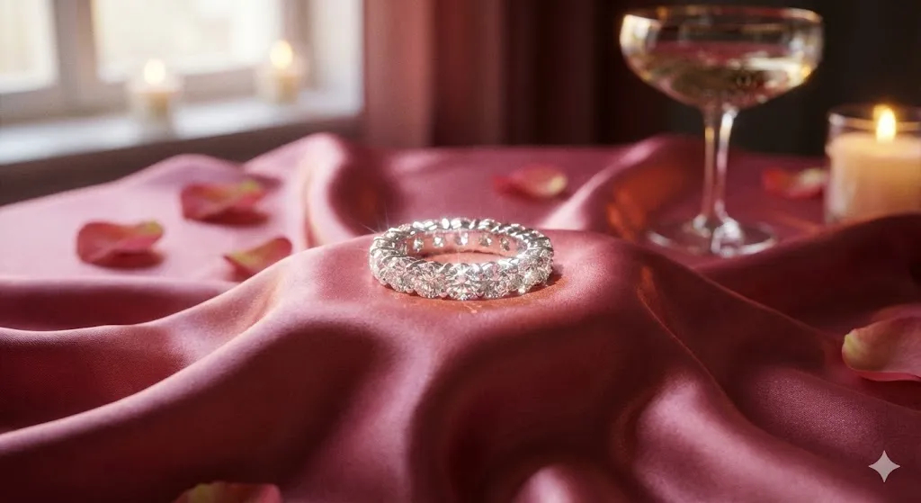 20 Jewellery Ideas to Wear on Valentine’s Day: Romantic, Trendy & Meaningful 8 Eternity ring sparkling