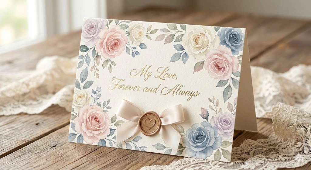 Floral Valentine card
