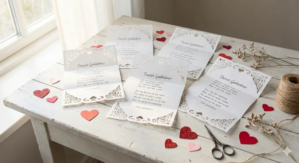15 Unique Valentine’s Day Traditions Around the World 5 Handmade Danish Gaeekkebrev letters