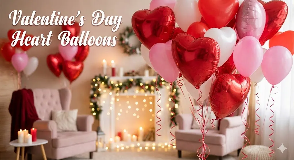 16 Creative Valentine’s Day Decoration Ideas to Make Your Celebration Unforgettable 2 Heart Balloons