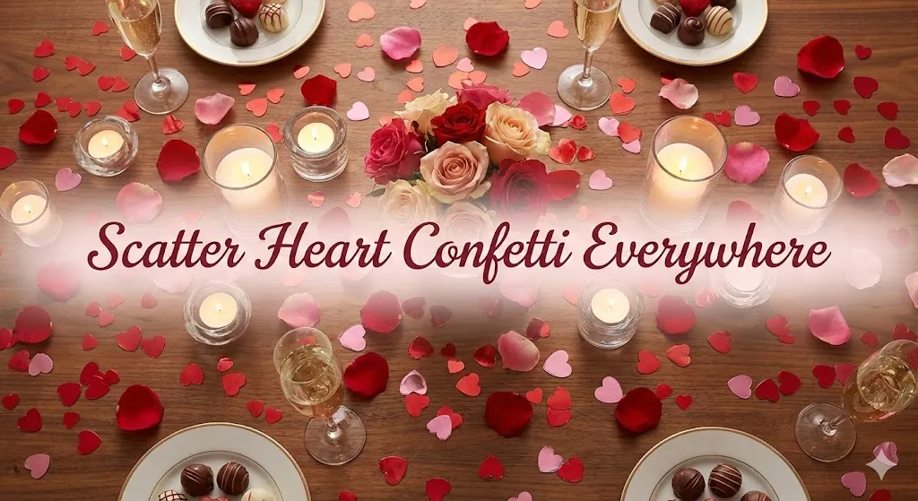 16 Creative Valentine’s Day Decoration Ideas to Make Your Celebration Unforgettable 12 Heart Confetti 1