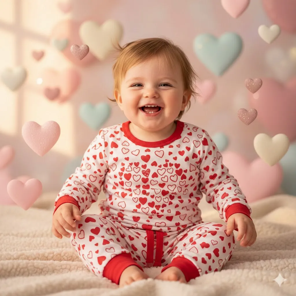 Heart Print Toddler Outfit