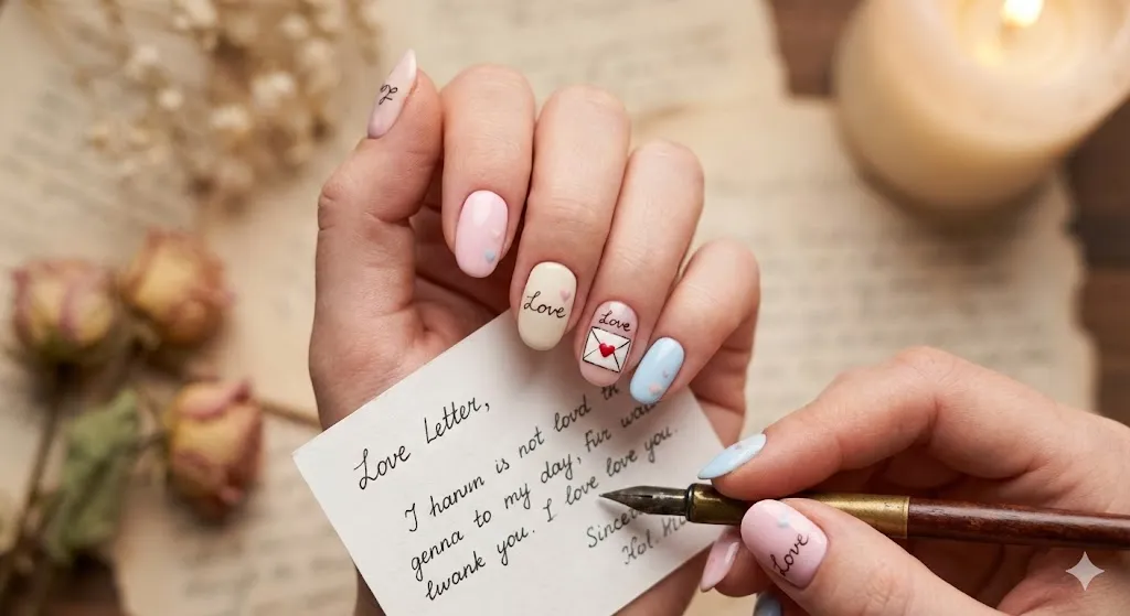 Love Letter Nail Art
