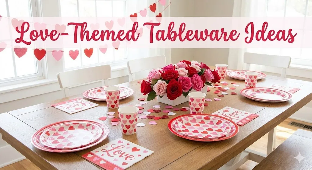 16 Creative Valentine’s Day Decoration Ideas to Make Your Celebration Unforgettable 11 Love Themed Tableware