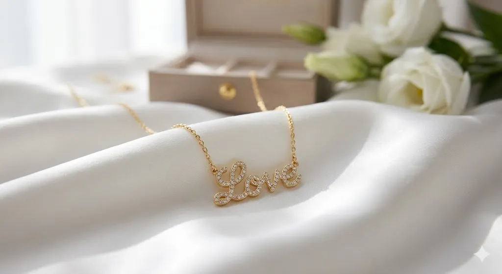 20 Jewellery Ideas to Wear on Valentine’s Day: Romantic, Trendy & Meaningful 4 Love pendant necklace 1