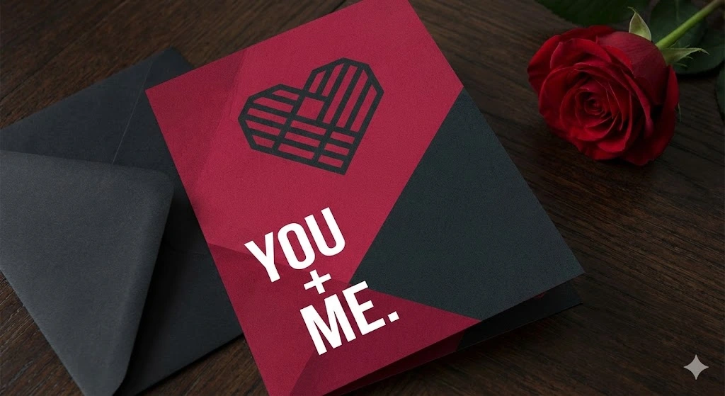 Masculine Valentine card design