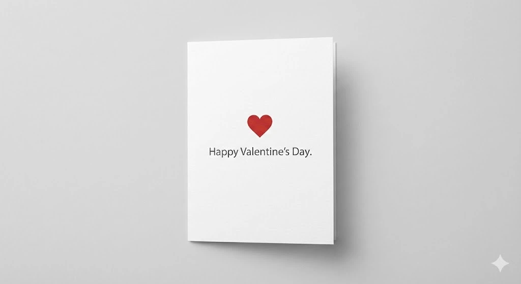 Minimal Valentine card
