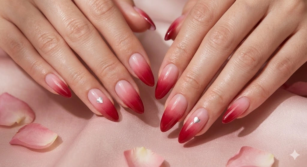 20 Nail Ideas for Valentine’s Day That Everyone Will Love 8 Ombre Valentine Nails