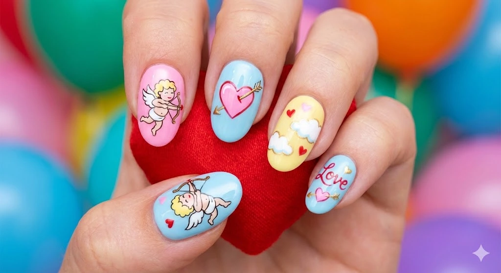 20 Nail Ideas for Valentine’s Day That Everyone Will Love 14 Pastel Valentine Nails