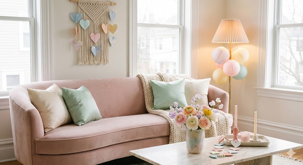 17 Valentine’s Day Living Room Decor Ideas to Create a Romantic Home 15 Pastel Valentine living room decor