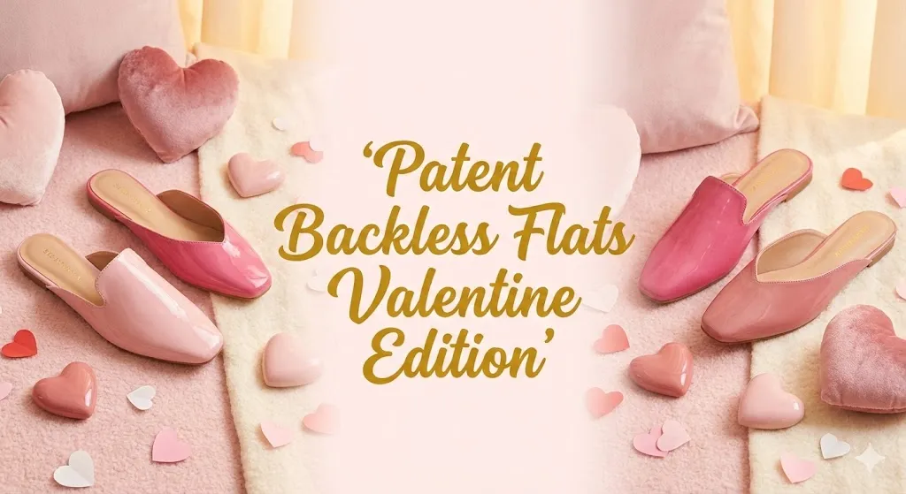Patent Finish Backless Flats Mules