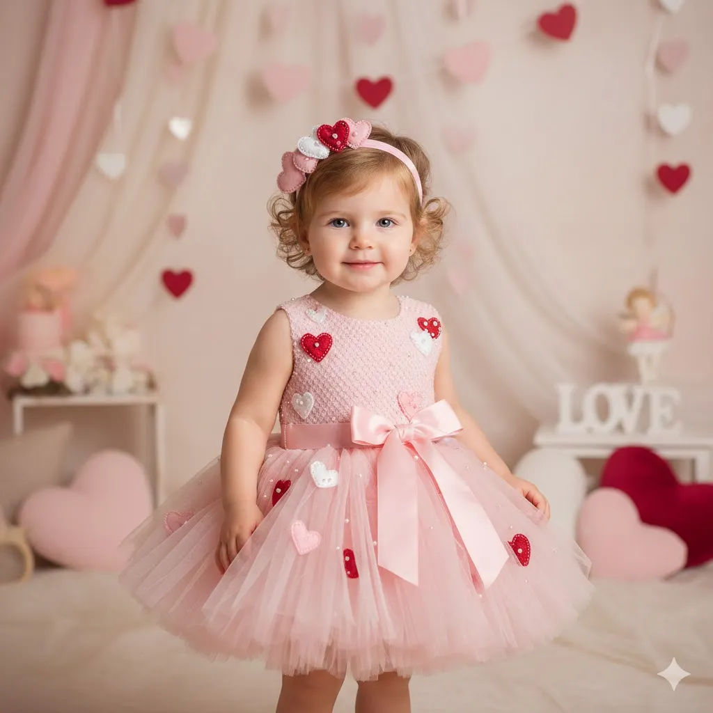 Pink Tutu Valentine Dress