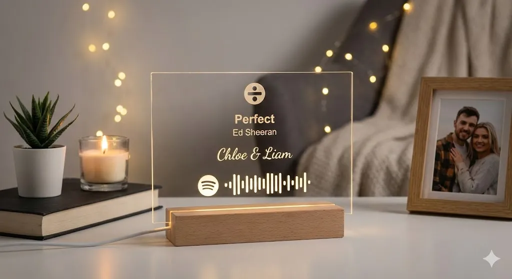 23 Creative Valentine’s Day Gift Ideas That Feel Truly Special 7 Spotify Glass Plaque