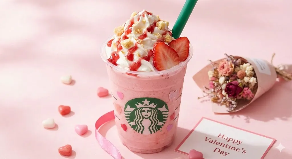 Starbucks Valentine’s Day Drinks: The Ultimate 2026 Guide to Love in Every Sip 5 Strawberry Shortcake Frappuccino