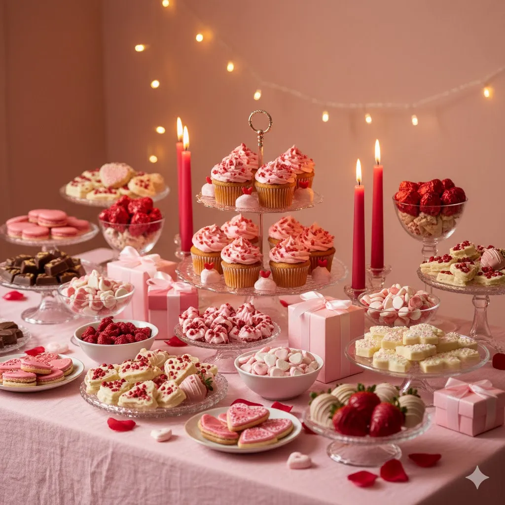 15 Things to Do on Valentine’s Day 2026 12 Valentine Dessert Table