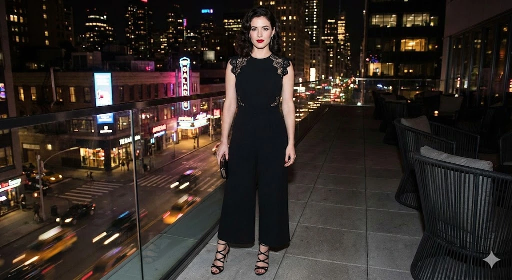 13 Stylish Valentine's Day Outfit Ideas for Every Occasion 4 jumpsuit in black with lace