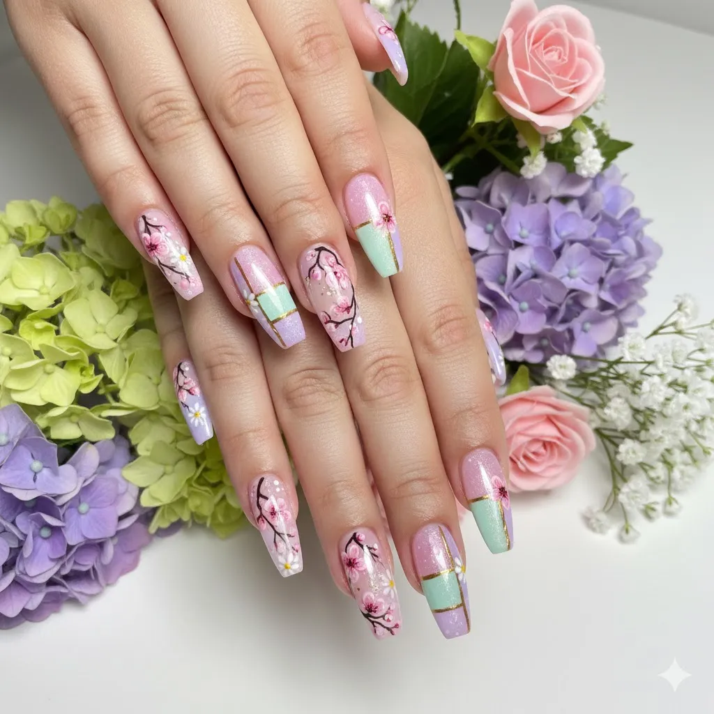 Acrylic Spring Nails
