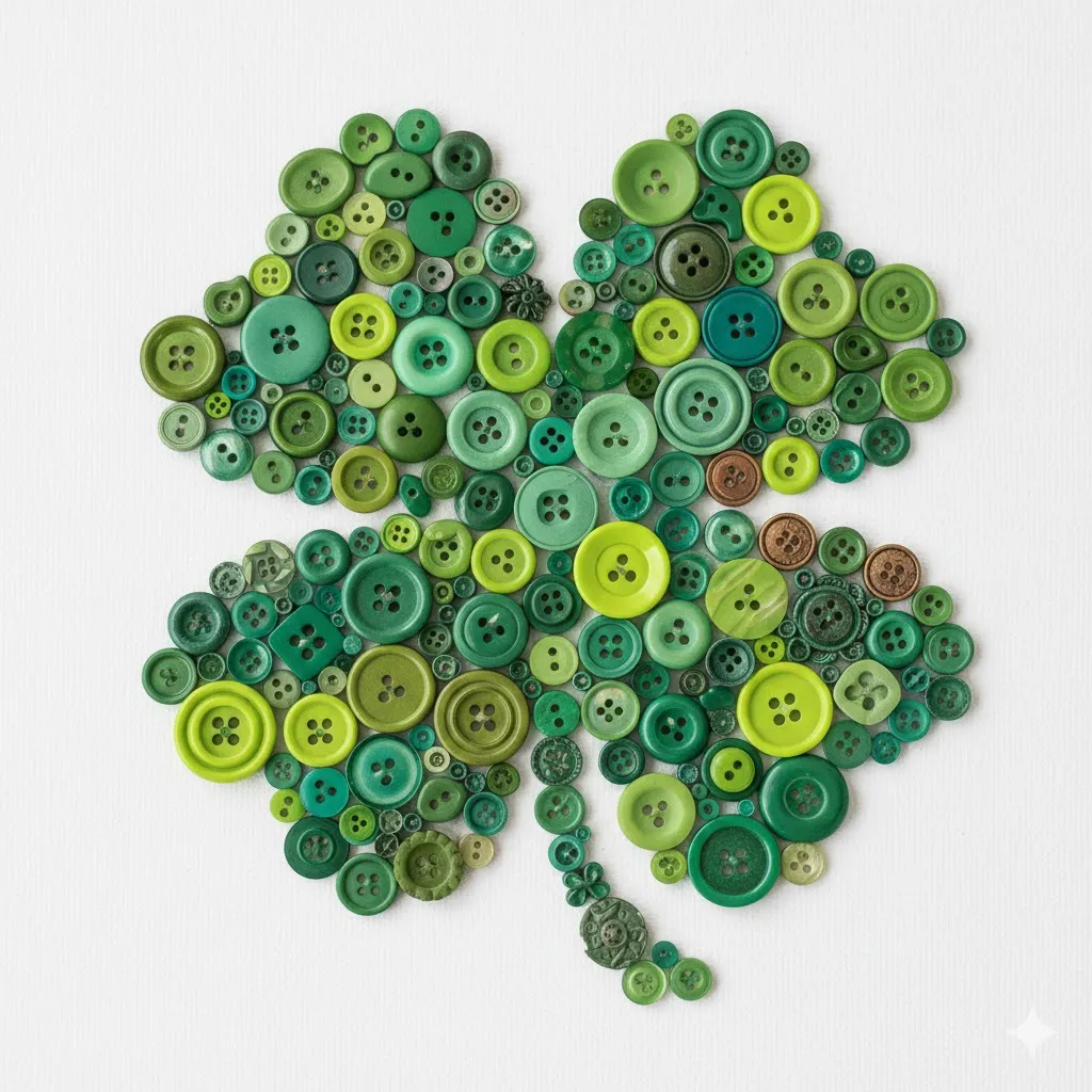 Turning Your Home Emerald: 15 Creative St. Patrick’s Day Crafts 4 Button Art