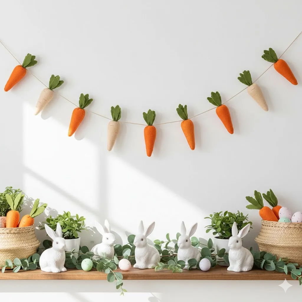 15 Easter Decor Ideas to Make Your Home Bright, Festive & Pinterest-Worthy 8 Carrot Themed Easter Decor